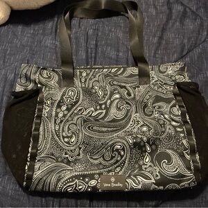 Vera Bradley Black and White Paisley Tote